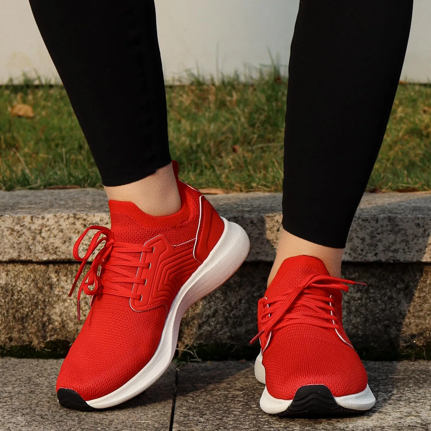 Abboos Womens Walking Shoes Lightweihgt Breathable Slip on Sneakers Athletic Gym Tennis Running Shoes