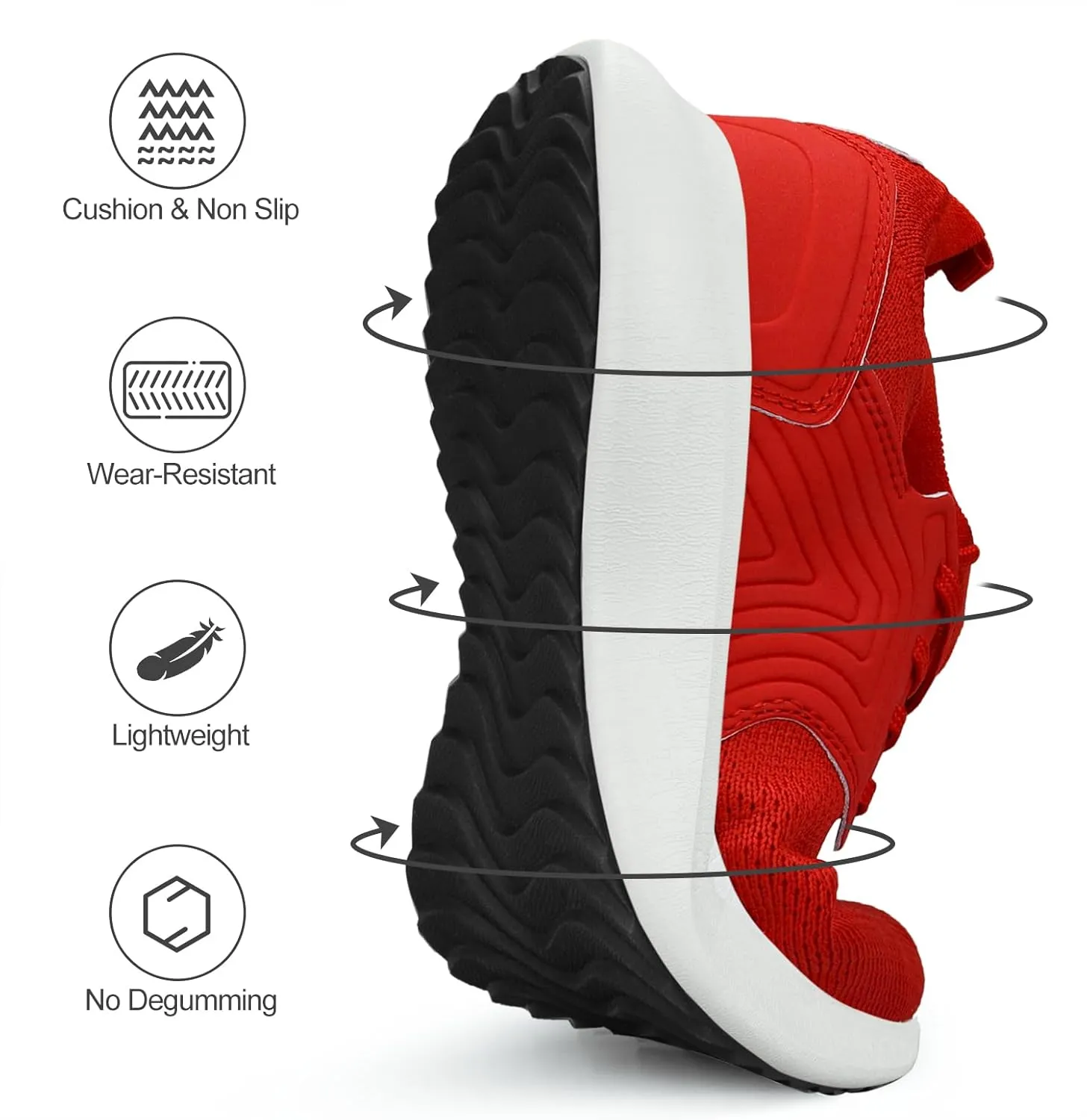 Abboos Womens Walking Shoes Lightweihgt Breathable Slip on Sneakers Athletic Gym Tennis Running Shoes