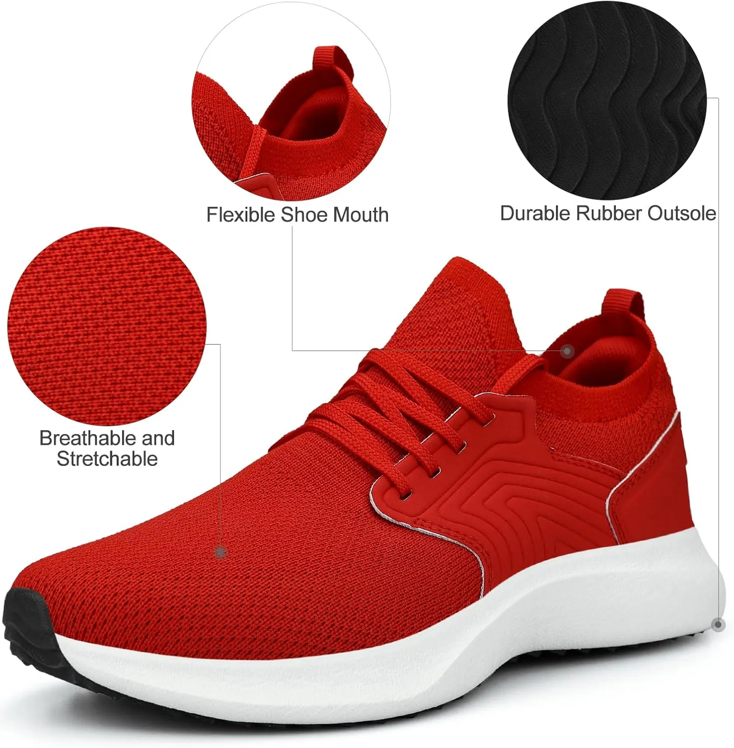 Abboos Womens Walking Shoes Lightweihgt Breathable Slip on Sneakers Athletic Gym Tennis Running Shoes