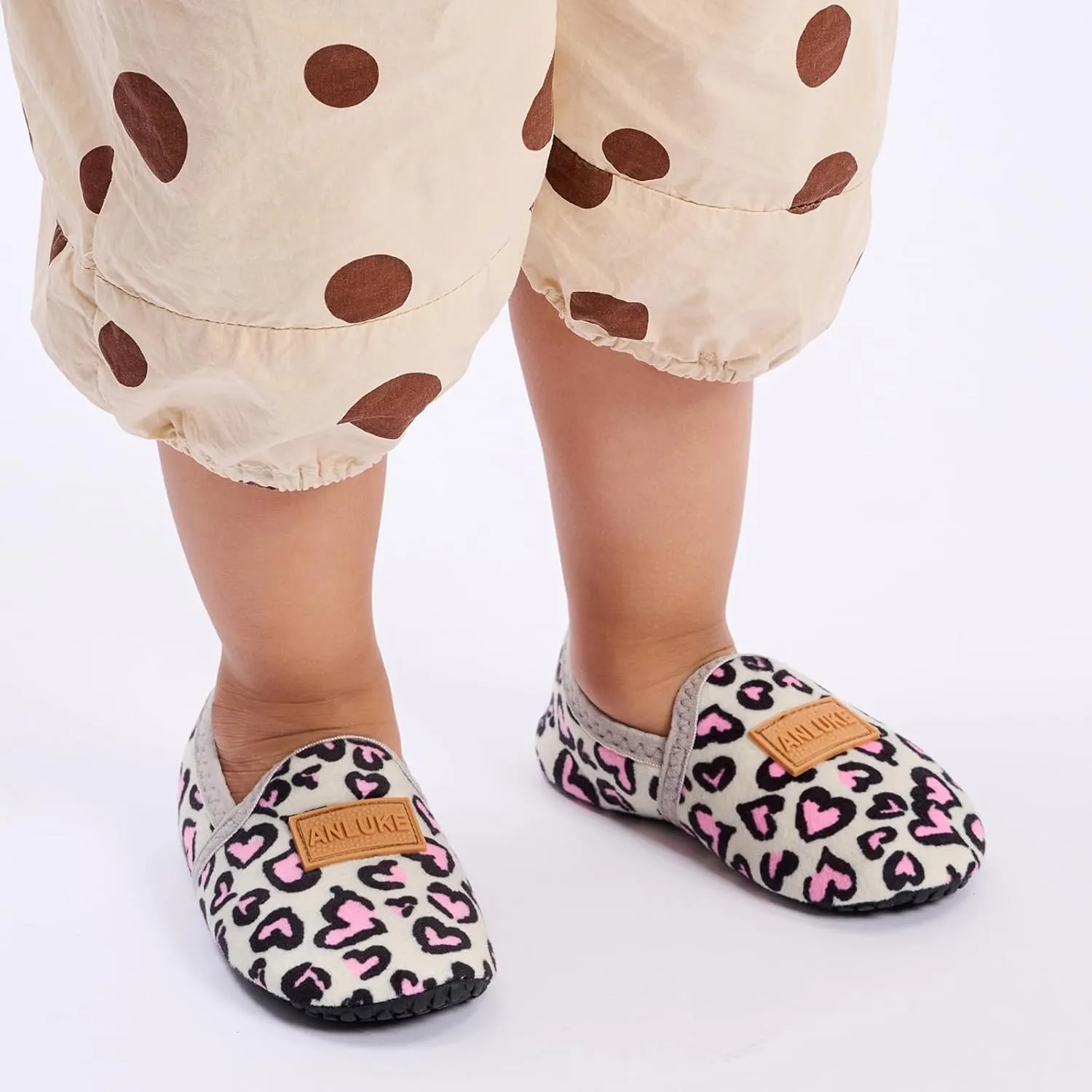 ANLUKE Kids Toddler Slippers Boys Girls Indoor House Shoes Non-Slip Slippers Socks Outdoor Warm Walking Shoes