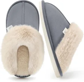 Aomigoct Slippers for Women House Shoes: Memory Foam Fuzzy Womens Slippers Indoor Outdoor Fluffy Bedroom Shoes Slip On