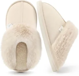 Aomigoct Slippers for Women House Shoes: Memory Foam Fuzzy Womens Slippers Indoor Outdoor Fluffy Bedroom Shoes Slip On