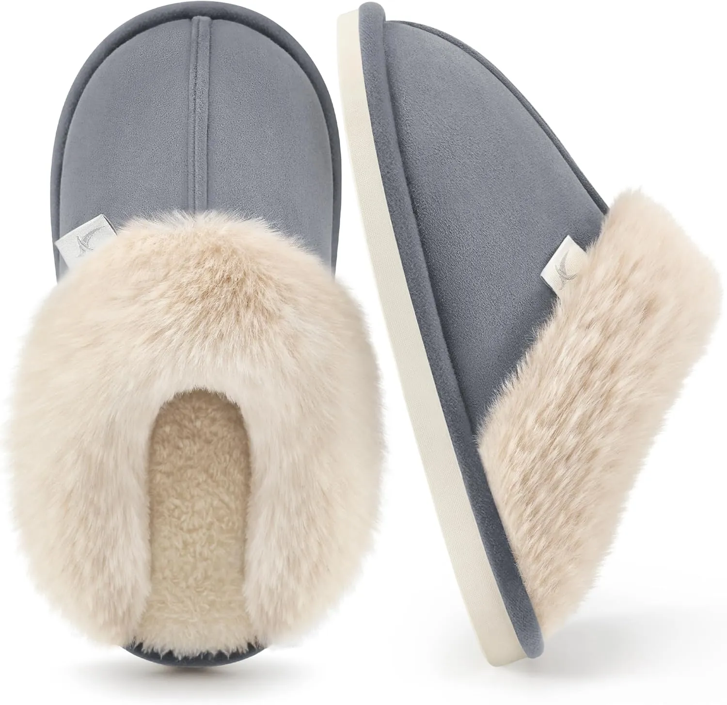 Aomigoct Slippers for Women House Shoes: Memory Foam Fuzzy Womens Slippers Indoor Outdoor Fluffy Bedroom Shoes Slip On