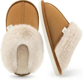 Aomigoct Slippers for Women House Shoes: Memory Foam Fuzzy Womens Slippers Indoor Outdoor Fluffy Bedroom Shoes Slip On