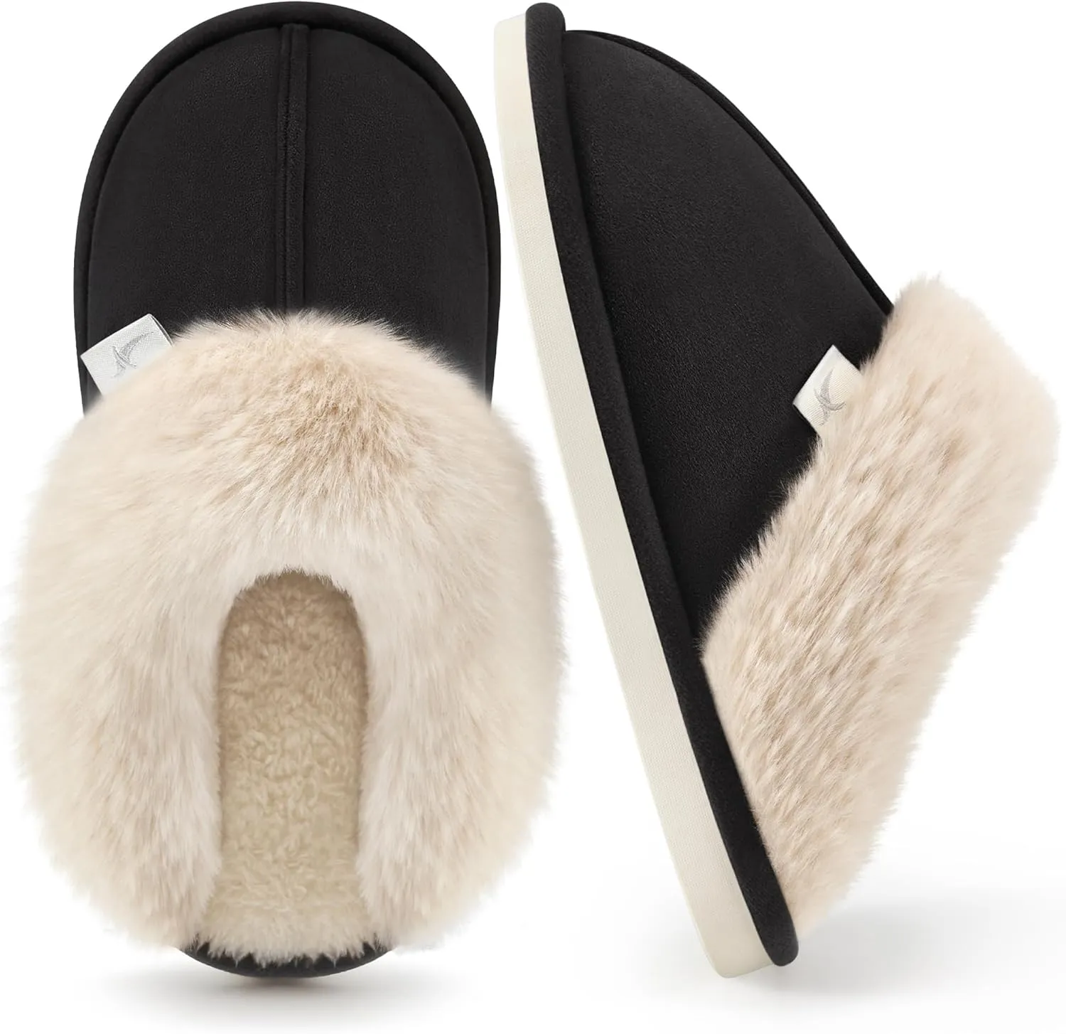 Aomigoct Slippers for Women House Shoes: Memory Foam Fuzzy Womens Slippers Indoor Outdoor Fluffy Bedroom Shoes Slip On