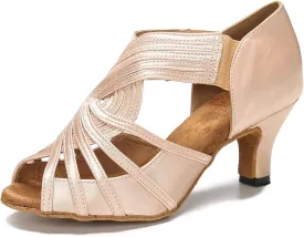 Ballroom Dance Shoes Women Latin Salsa Practice Dancing Shoes Comfortable Bachata Swing Dance Low Heel