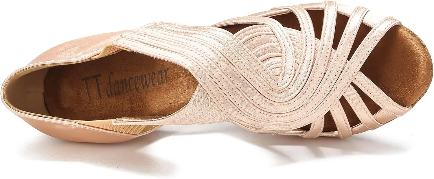 Ballroom Dance Shoes Women Latin Salsa Practice Dancing Shoes Comfortable Bachata Swing Dance Low Heel