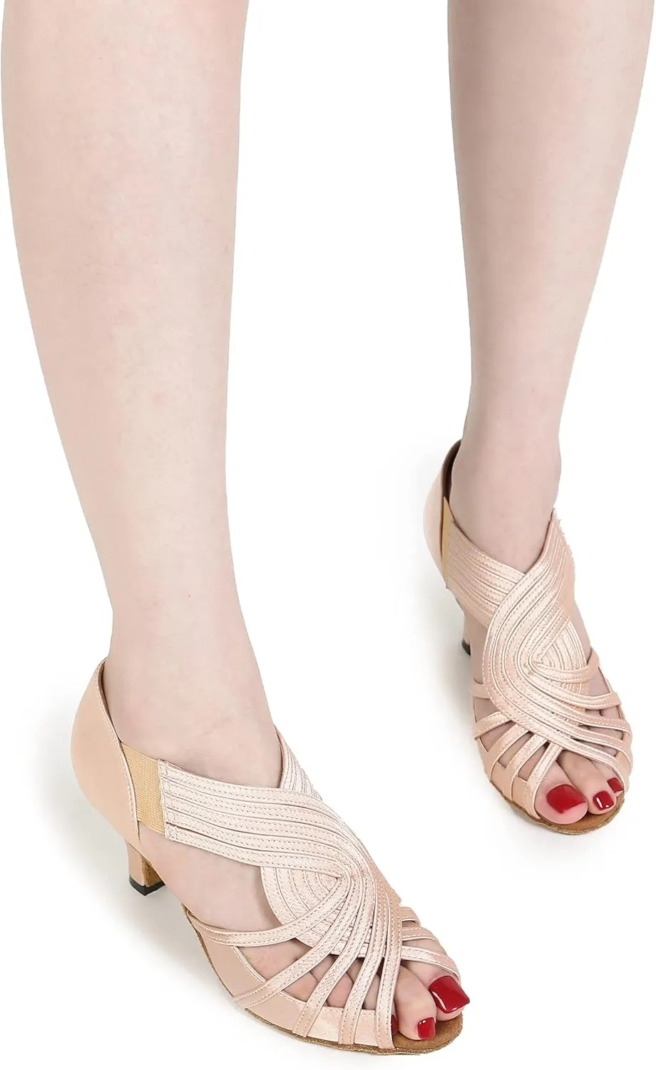 Ballroom Dance Shoes Women Latin Salsa Practice Dancing Shoes Comfortable Bachata Swing Dance Low Heel