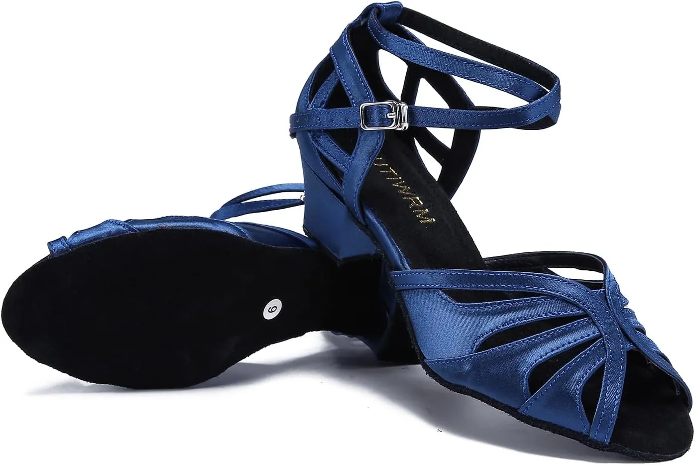 Ballroom Dance Shoes Women Low Heel Latin Salsa Swing Practice Dancing Shoes Comfortable Dance Cuban Heel 1.5inch