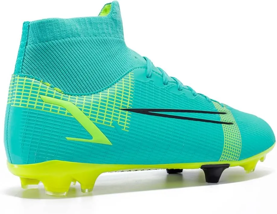 breooes Mens Soccer Cleats Football Boots Professional Training Turf Mens Outdoor Indoor Sports Athletic Big Boy's Fashion Sneaker