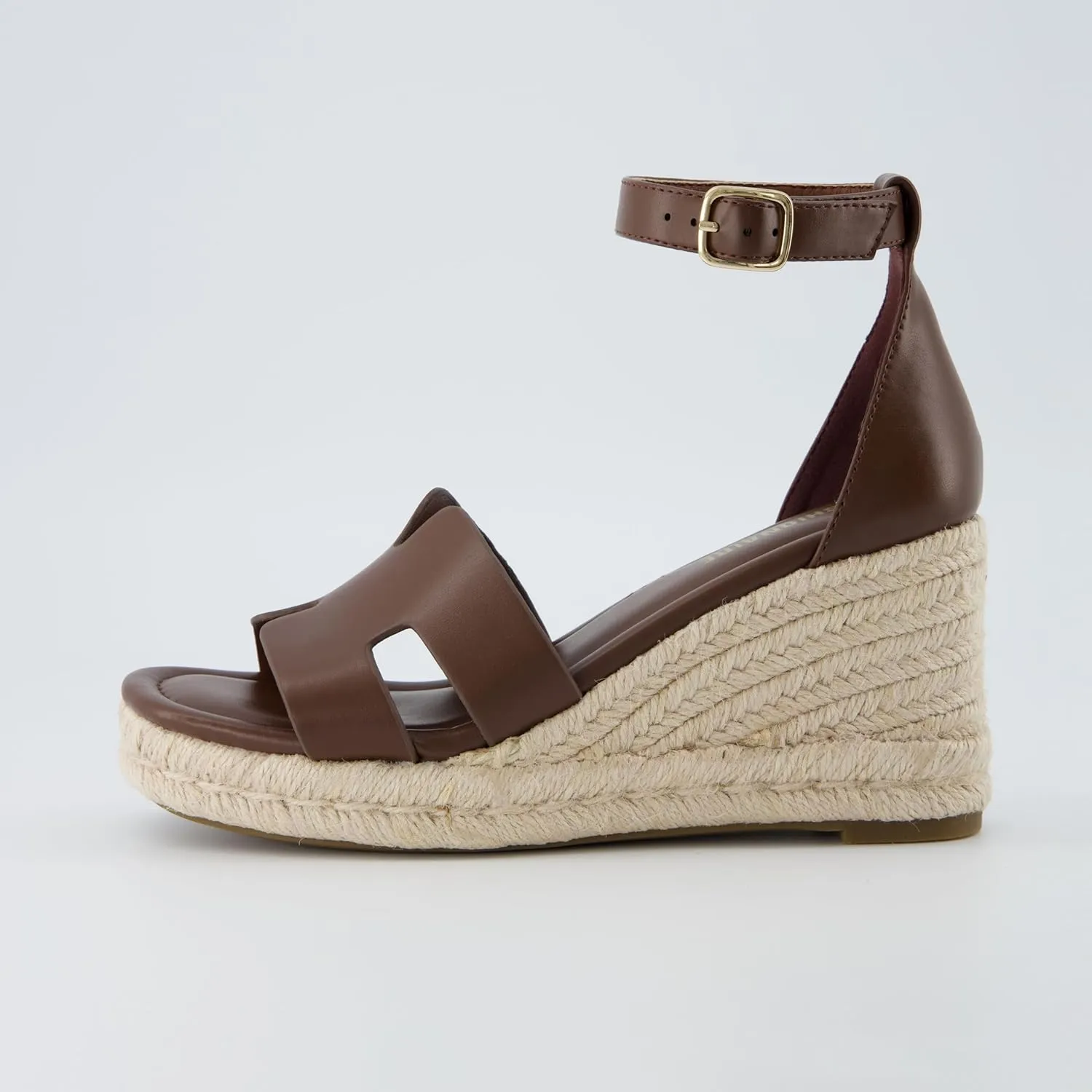 CUSHIONAIRE Women's Charlie Espadrille Wedge Sandal  Memory Foam and Wide Widths Available