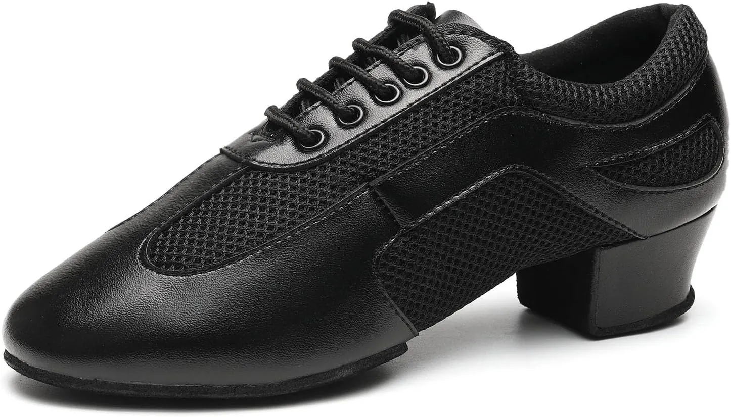 Dance Shoes for Women Ballroom Practice Training Split Sole Dancing Shoes 1.5 Inch Low Heel Latin Salsa Shoes