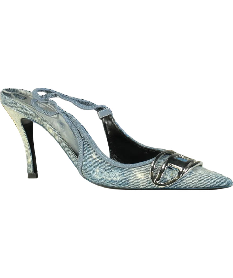 Diesel Blue D-venus-slingback Pumps UK 7 EU 40 👠