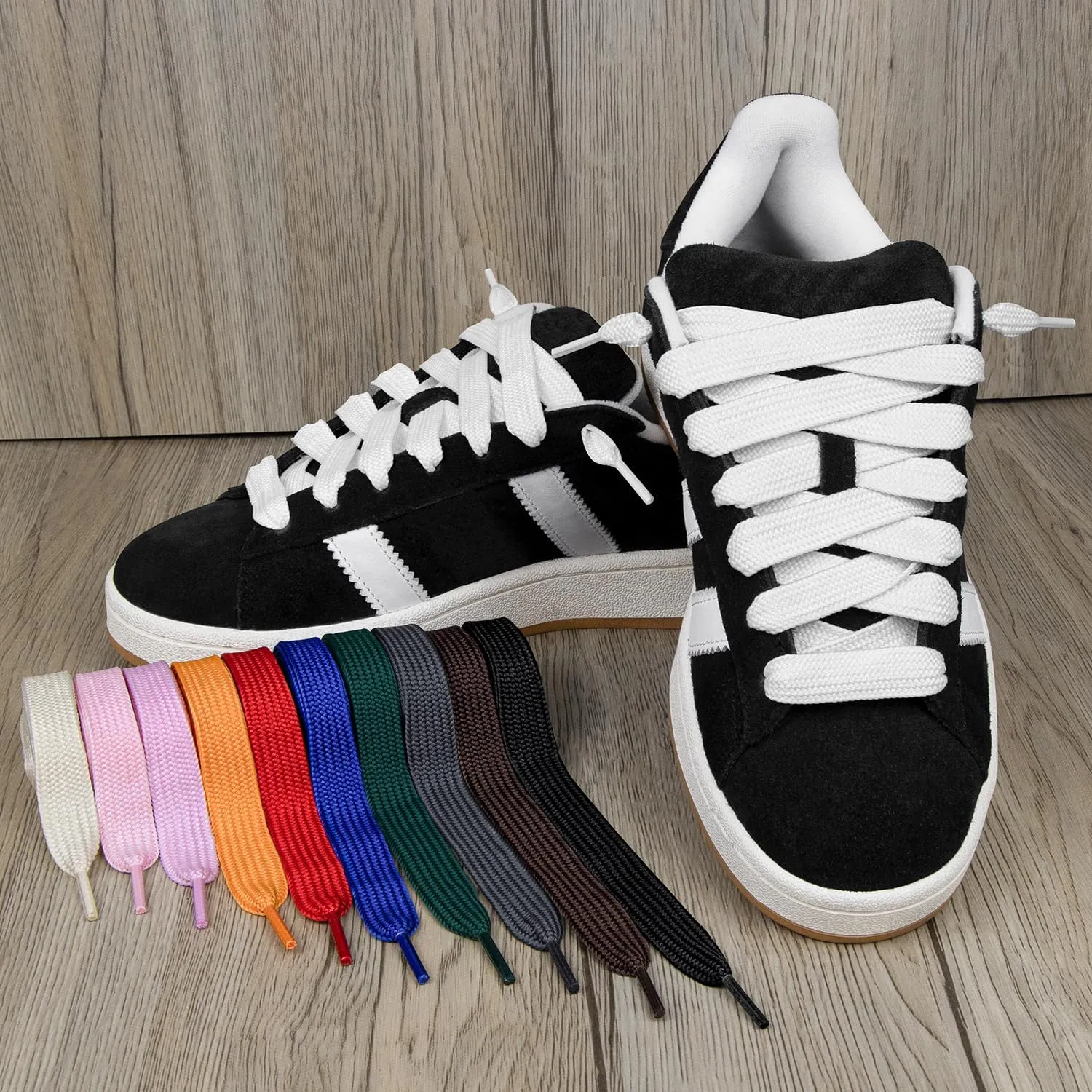 Fat Shoelaces for Adidas Campus 00s,16MM Chunky Thick Flat Wide Jumbo Shoe Laces Replacement Laces for Sneaker shoes