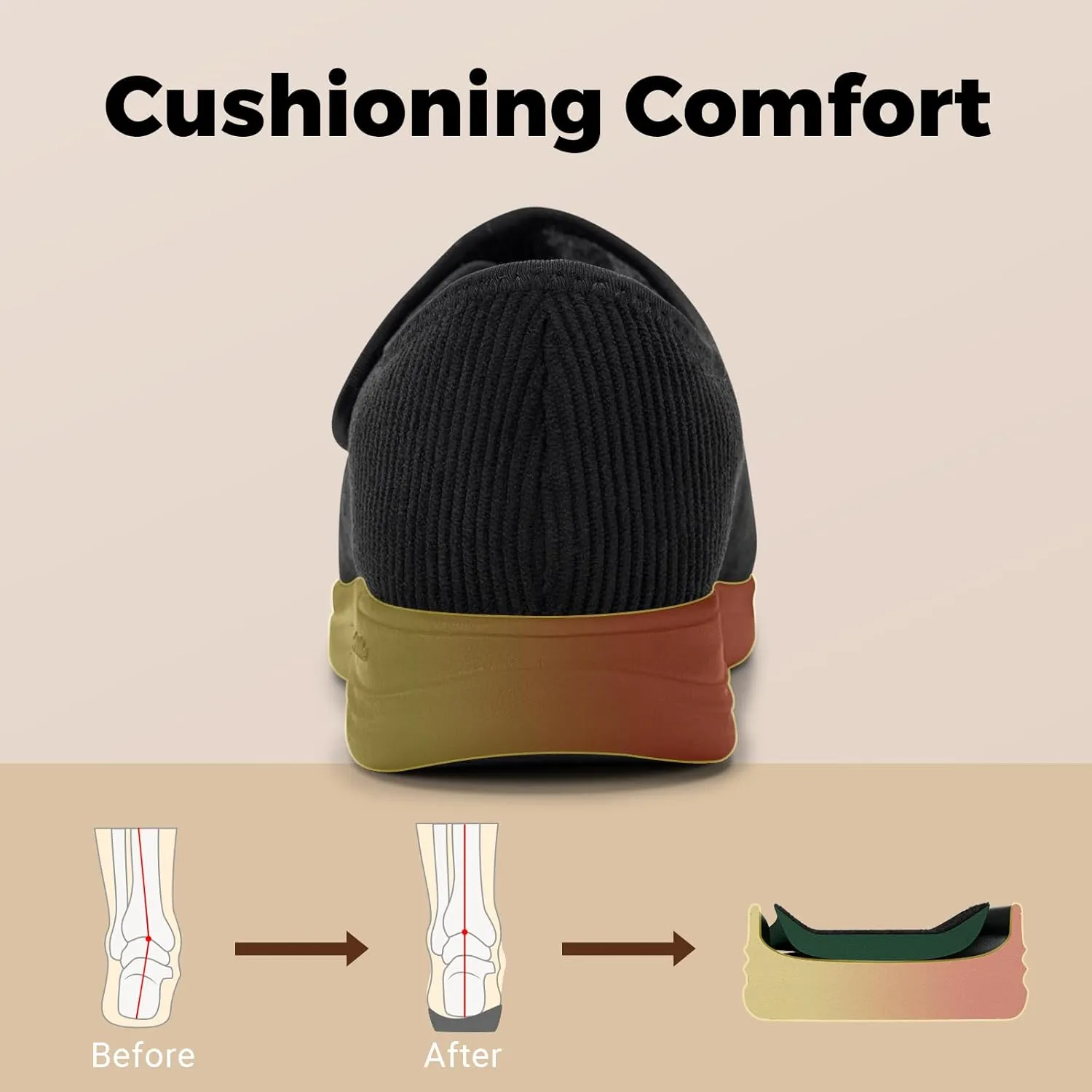 FitVille Diabetic Shoes for Women Wide Width Adjustable Straps with Warm Fur Lining - Diabetic Slippers for Foot Pain Relief and Swollen Feet