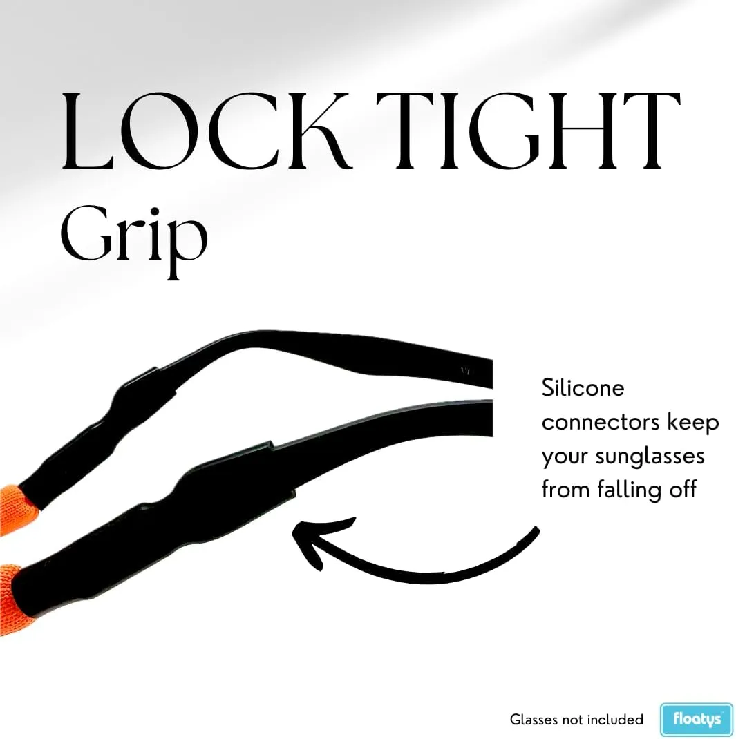 Floating Polyester Sunglasses Straps 3 Pack | Adjustable | Lock Tight Connectors | Fun Colors | Men and Women