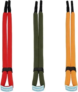 Floating Polyester Sunglasses Straps 3 Pack | Adjustable | Lock Tight Connectors | Fun Colors | Men and Women