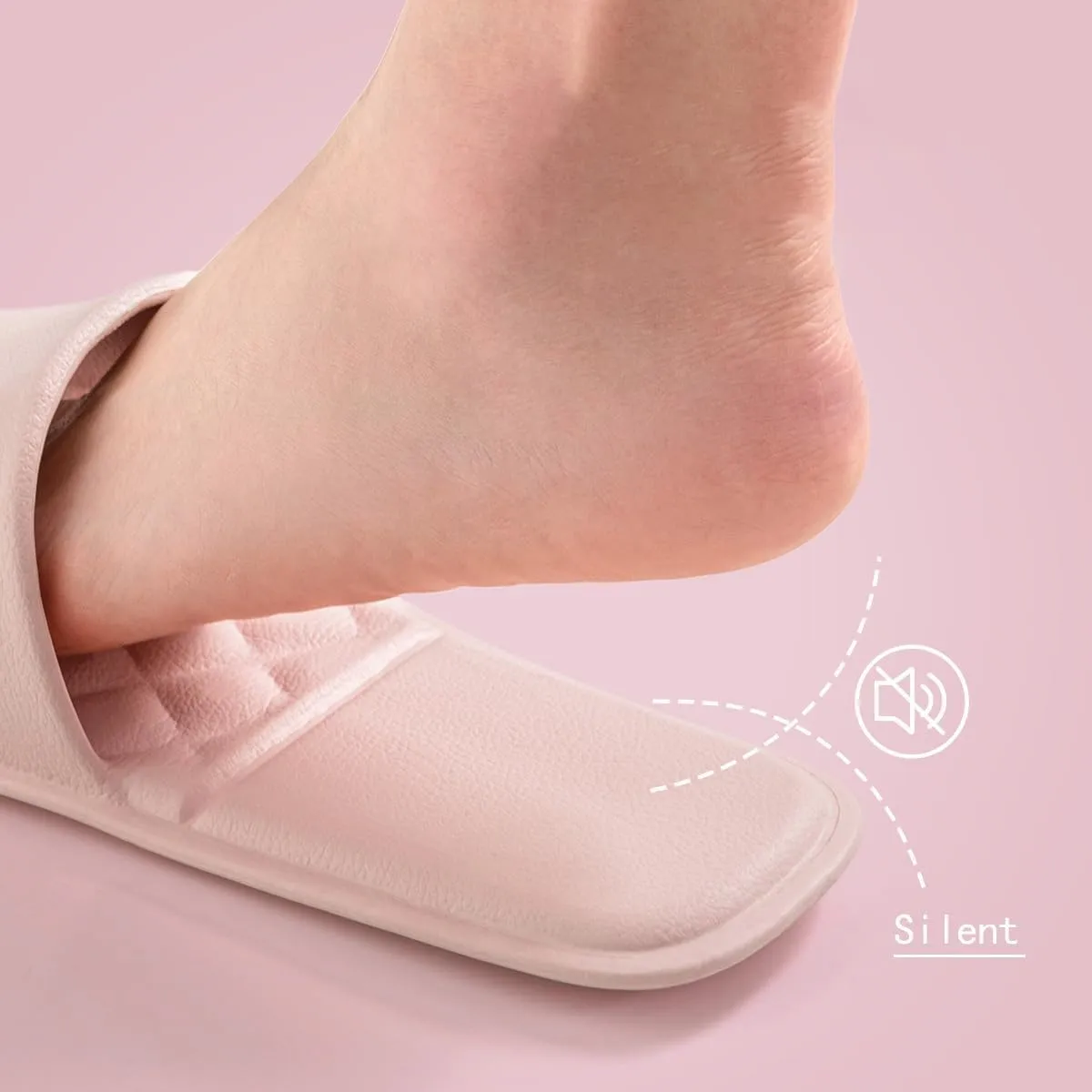 Foldable Travel Slippers with Satin Storage Bag, Non Slip Shower Shoes Lightweight Hotel Slippers Space Saving Business Trips Slippers for Women and Men