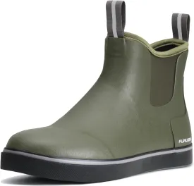 Furuian Men's Deck Boots Fishing Boots Waterproof Rain Boots Ankle Booties Slip On Neoprene Rubber Footwear Chelsea Boots Men botas para hombre for Gardening Fishing Boating Camping Sailing