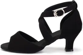 HROYL Women Latin Ballroom Dance Shoes Salsa Tango Low Heel Performence Dancing Shoes,FT095