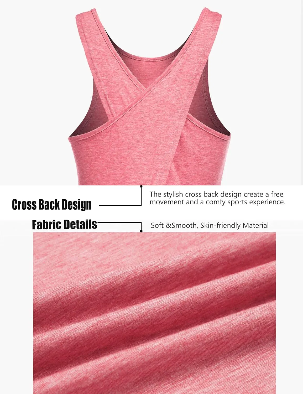 LYHNMW Open Back Workout Top Backless Yoga Shirts Tie Back Workout Tank Activewear Shirts Exercise Yoga Tank Tops (1-3Pack)