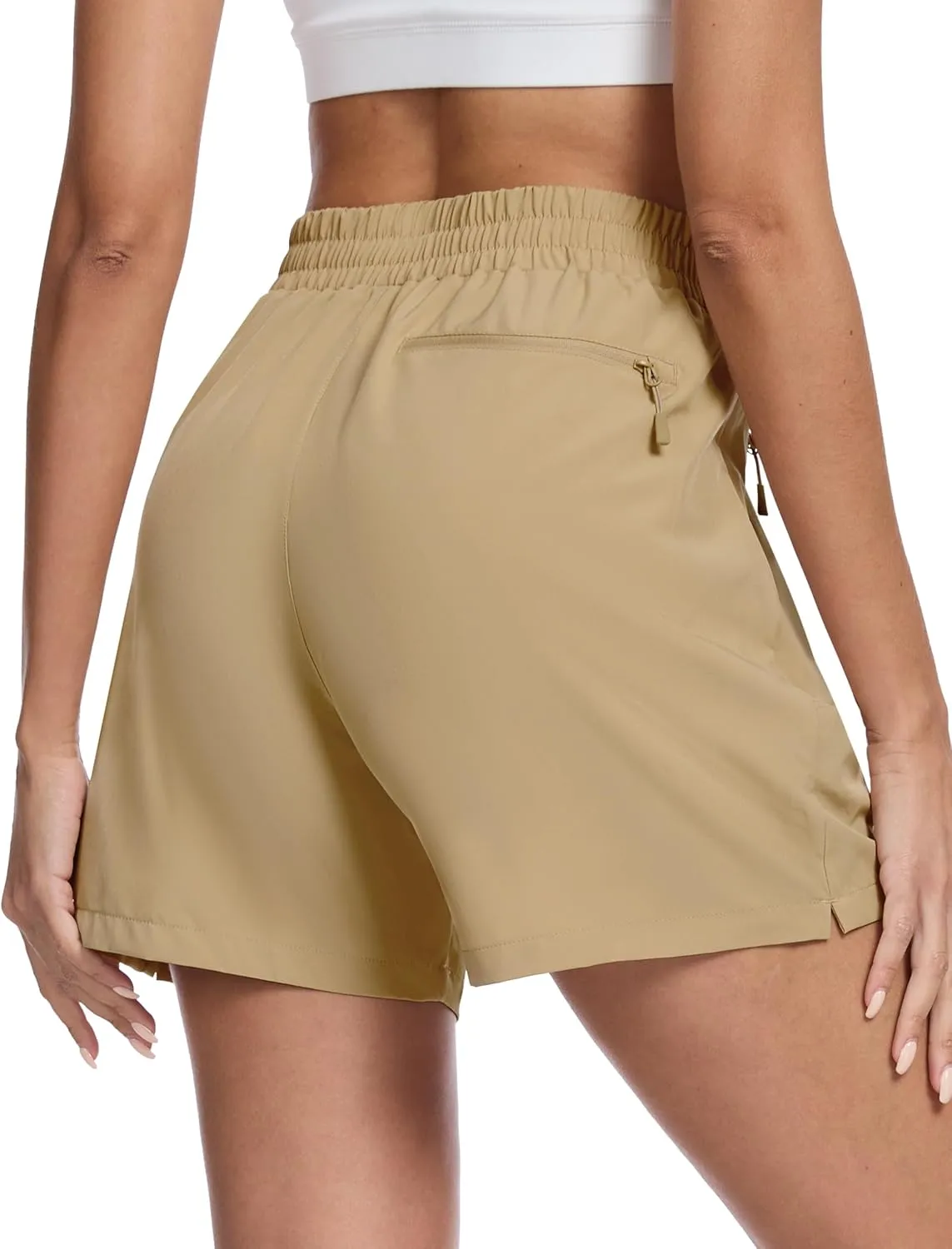 MAGCOMSEN Women's 5" Hiking Cargo Shorts UPF 50  Quick Dry Lightweight Golf Athletic Casual Summer Shorts with Pockets