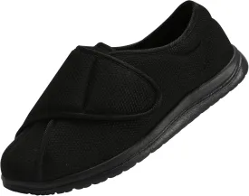 Men Wide Walking Shoes Adjustable Velcr Elderly Diabetic Edema Swollen Feet Outdoor Lightweight Anti Slip Sneaker Sole