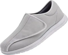 Men Wide Walking Shoes Adjustable Velcr Elderly Diabetic Edema Swollen Feet Outdoor Lightweight Anti Slip Sneaker Sole
