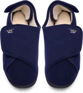 Mens Extra Wide Width Diabetic Slippers Memory Foam With Adjustable Soft Non-Slip Orthopedic House Shoes for Elderly Swollen Feet, Arthritis, Edema