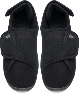 Mens Extra Wide Width Diabetic Slippers Memory Foam With Adjustable Soft Non-Slip Orthopedic House Shoes for Elderly Swollen Feet, Arthritis, Edema