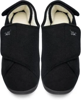 Mens Extra Wide Width Diabetic Slippers Memory Foam With Adjustable Soft Non-Slip Orthopedic House Shoes for Elderly Swollen Feet, Arthritis, Edema