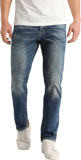 Men's Stretch Regular Fit Straight-Leg Cotton Fashion Comfort Flex Waist Denim Pants Jeans