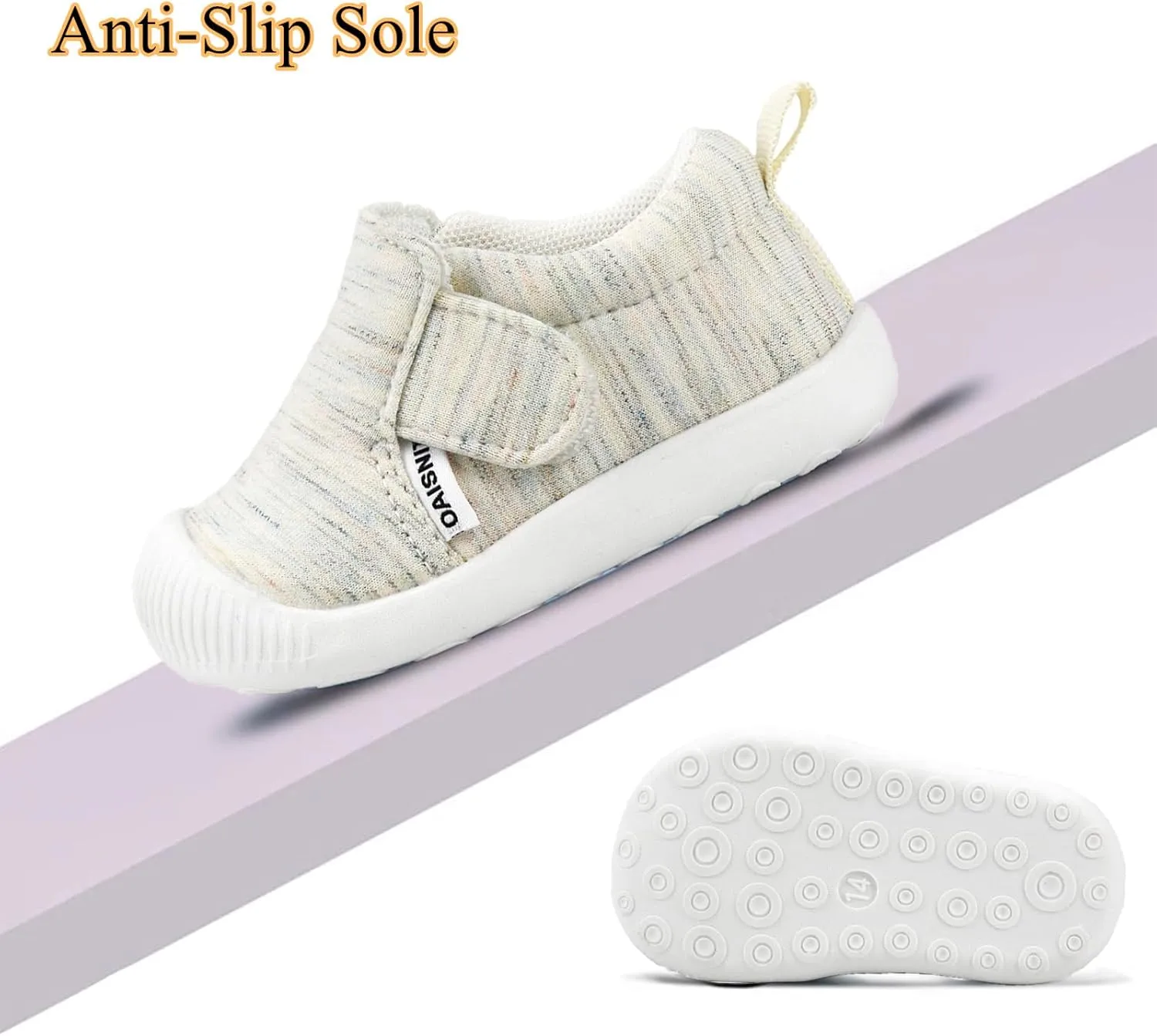 OAISNIT Baby Boys Girls Sneakers Anti Slip Lightweight Soft Toddler First Walkers for Walking Running