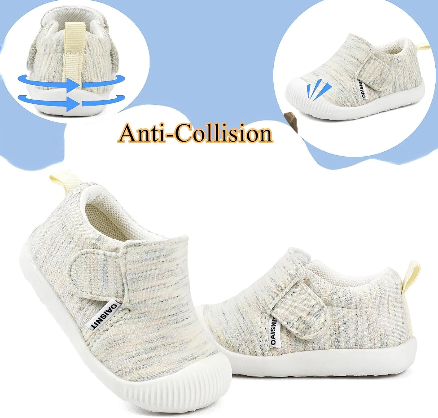 OAISNIT Baby Boys Girls Sneakers Anti Slip Lightweight Soft Toddler First Walkers for Walking Running