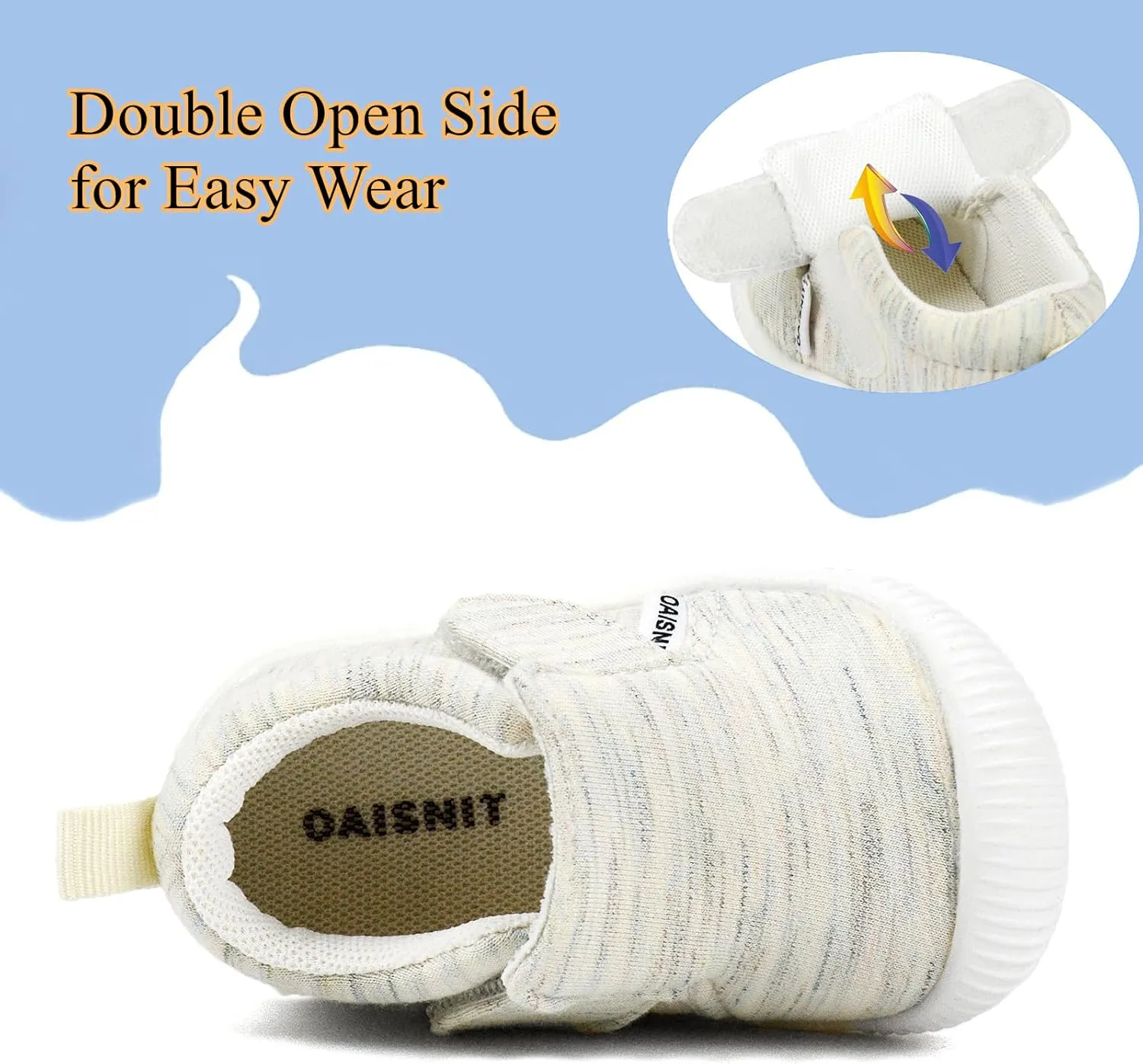 OAISNIT Baby Boys Girls Sneakers Anti Slip Lightweight Soft Toddler First Walkers for Walking Running