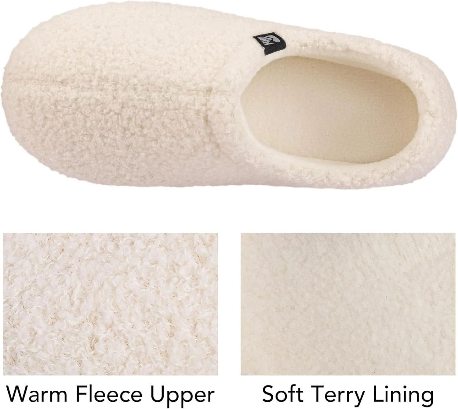 RockDove Women's Teddy Fleece Closed Back Indoor Slipper