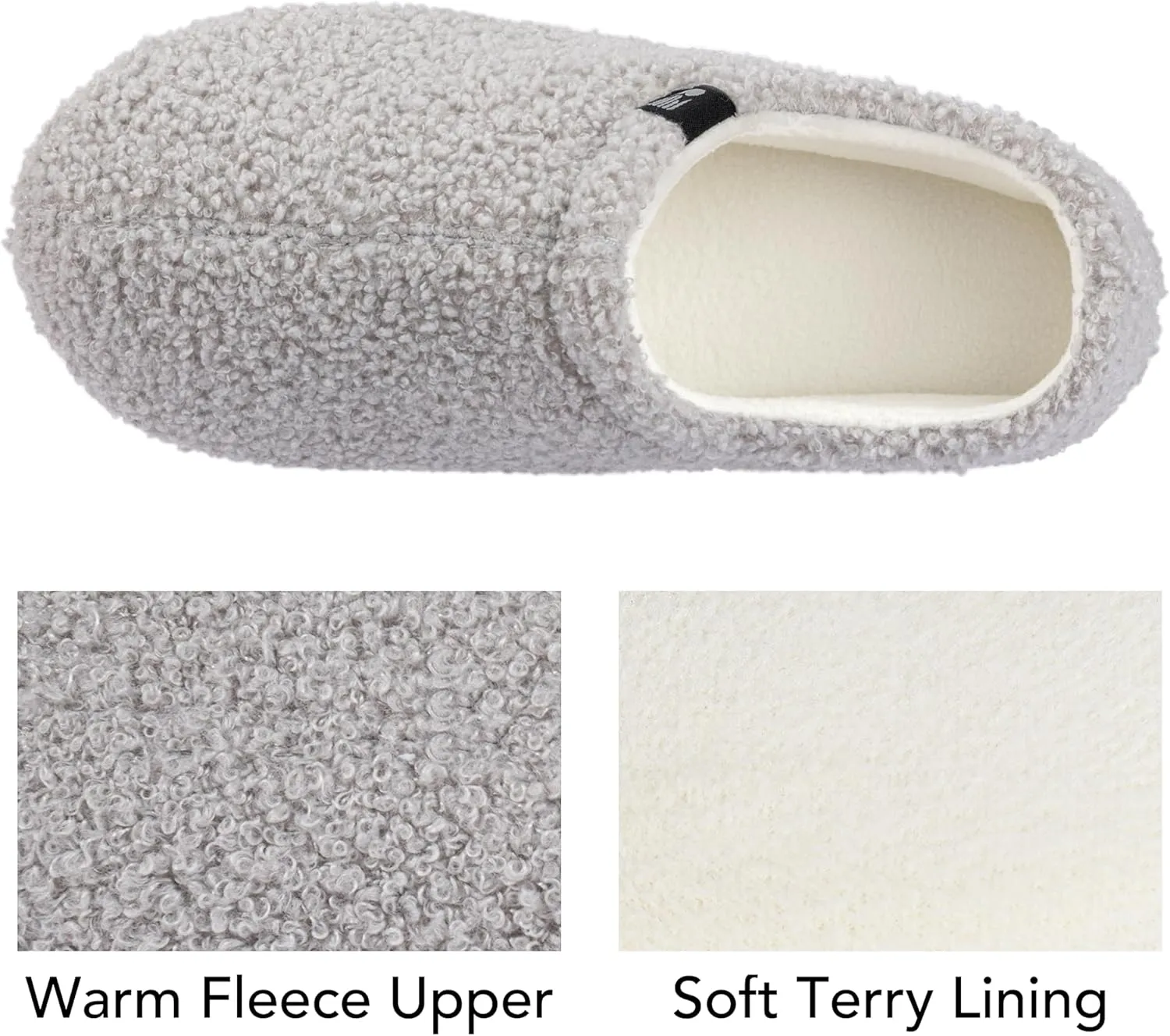 RockDove Women's Teddy Fleece Closed Back Indoor Slipper