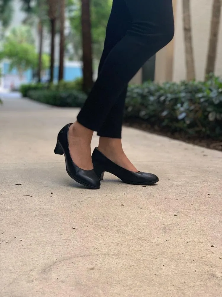 Shoes for Crews Olivia, Women's Slip-Resistant High Heel Dress Shoes for Work, Water Resistant, Women's Heel Pumps Comfortable Flight Attendant Shoes