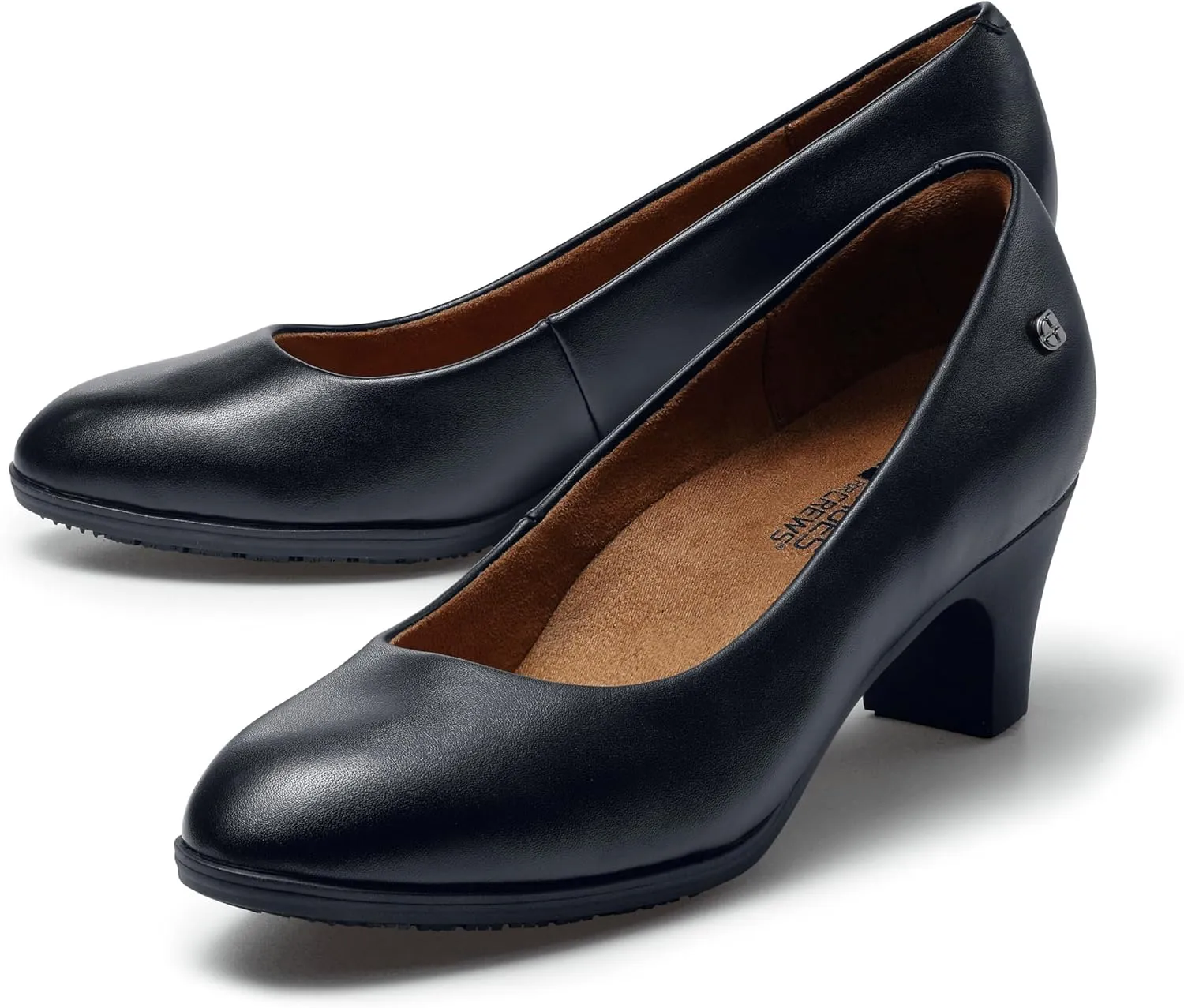 Shoes for Crews Olivia, Women's Slip-Resistant High Heel Dress Shoes for Work, Water Resistant, Women's Heel Pumps Comfortable Flight Attendant Shoes