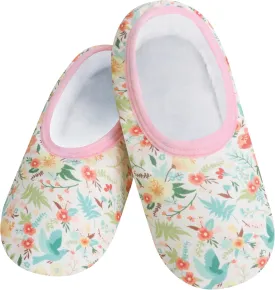 Snoozies Skinnies slipper socks for Women - Non-Slip slipper socks Lightweight Soft Sherpa Lining - Foldable