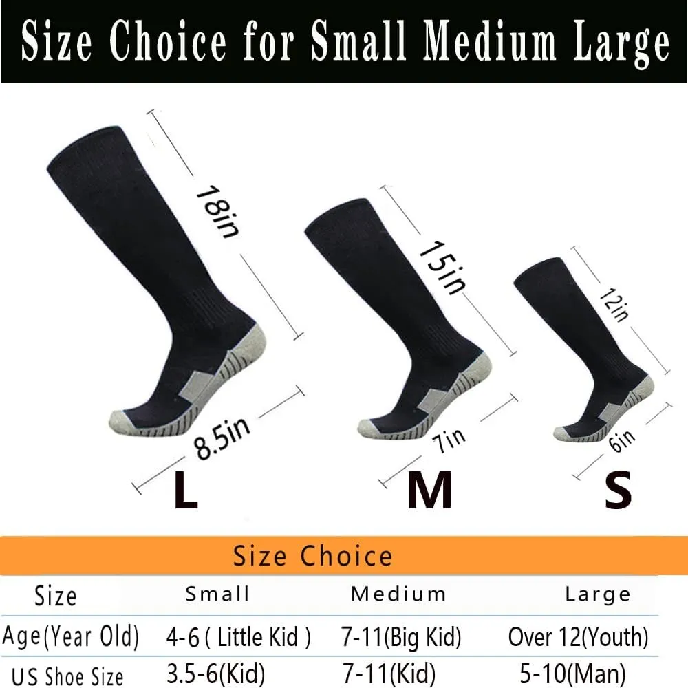 Soccer Socks 3/12 Pairs Team-Sport Knee High Breathable Football Socks for Men Youth Kids Boys