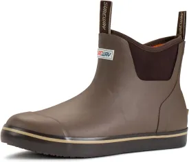 SUREWAY Men's Ankle Fishing Deck Boots for Men-Waterproof,Professional Non-Slip Soles for Wet Slippery Surface,Neoprene Rubber Rain Boot/Shoes for Hunting Boating Gardening