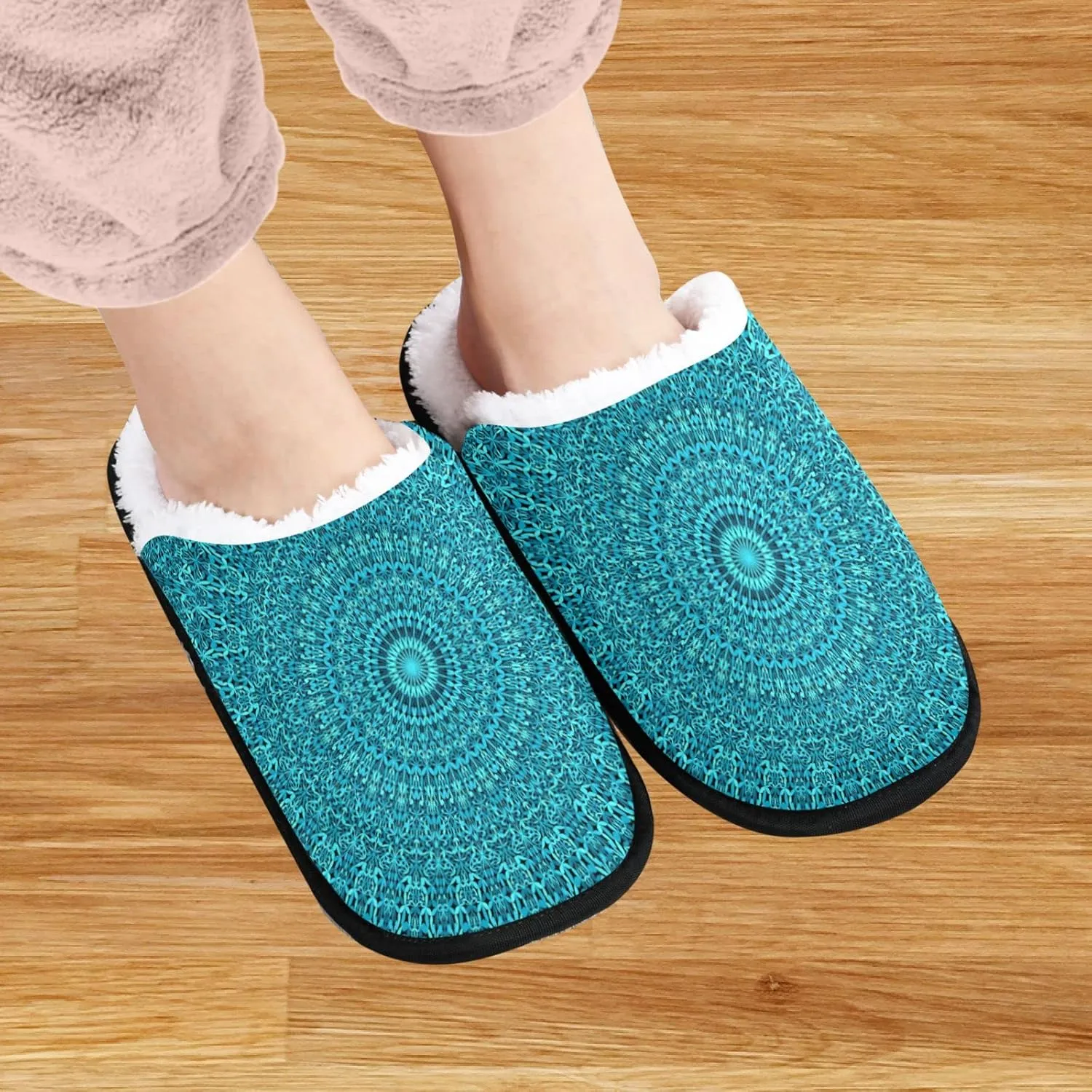 visesunny Slippers for Women Mens Winter Warm Memory Foam Cotton Home Slippers Soft Plush Fleece Slip on House Slippers for Girls Indoor Outdoor Shoes