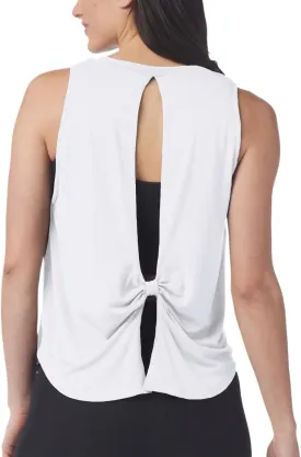 WMZCYXY Workout Yoga Tops Open Back Shirts Gym Workout Clothes Tie Back Tank Tops with Adjustable Fit
