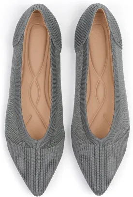 Women's Flats Shoes Pointed Toe Knit Ballet Comfortable Dressy Mesh Flat