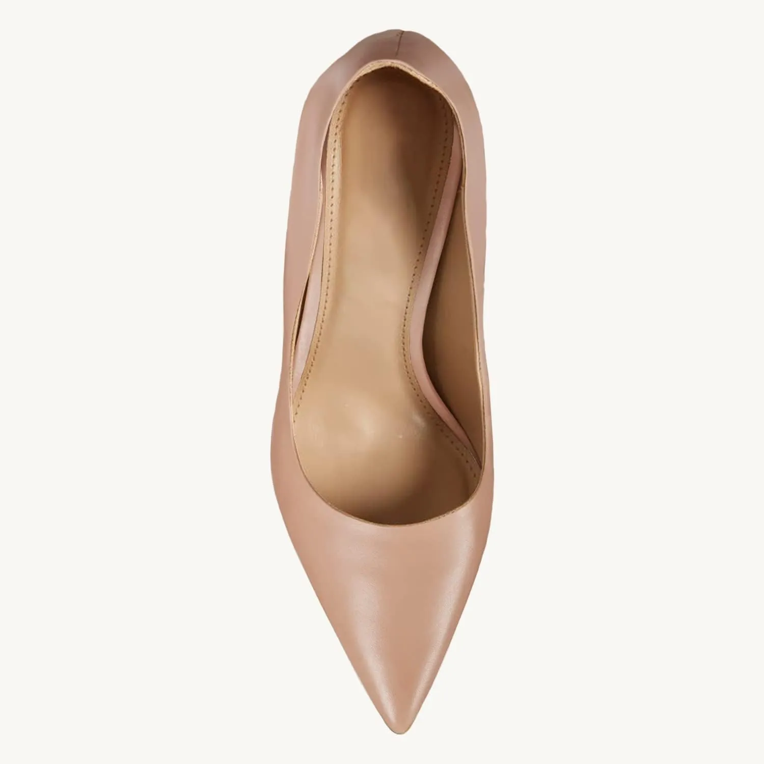 Women's Pointed Toe High Heel Pumps Closed Toe Flared Heel Slip-On Party Wedding Office Dress Shoes