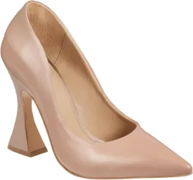 Women's Pointed Toe High Heel Pumps Closed Toe Flared Heel Slip-On Party Wedding Office Dress Shoes