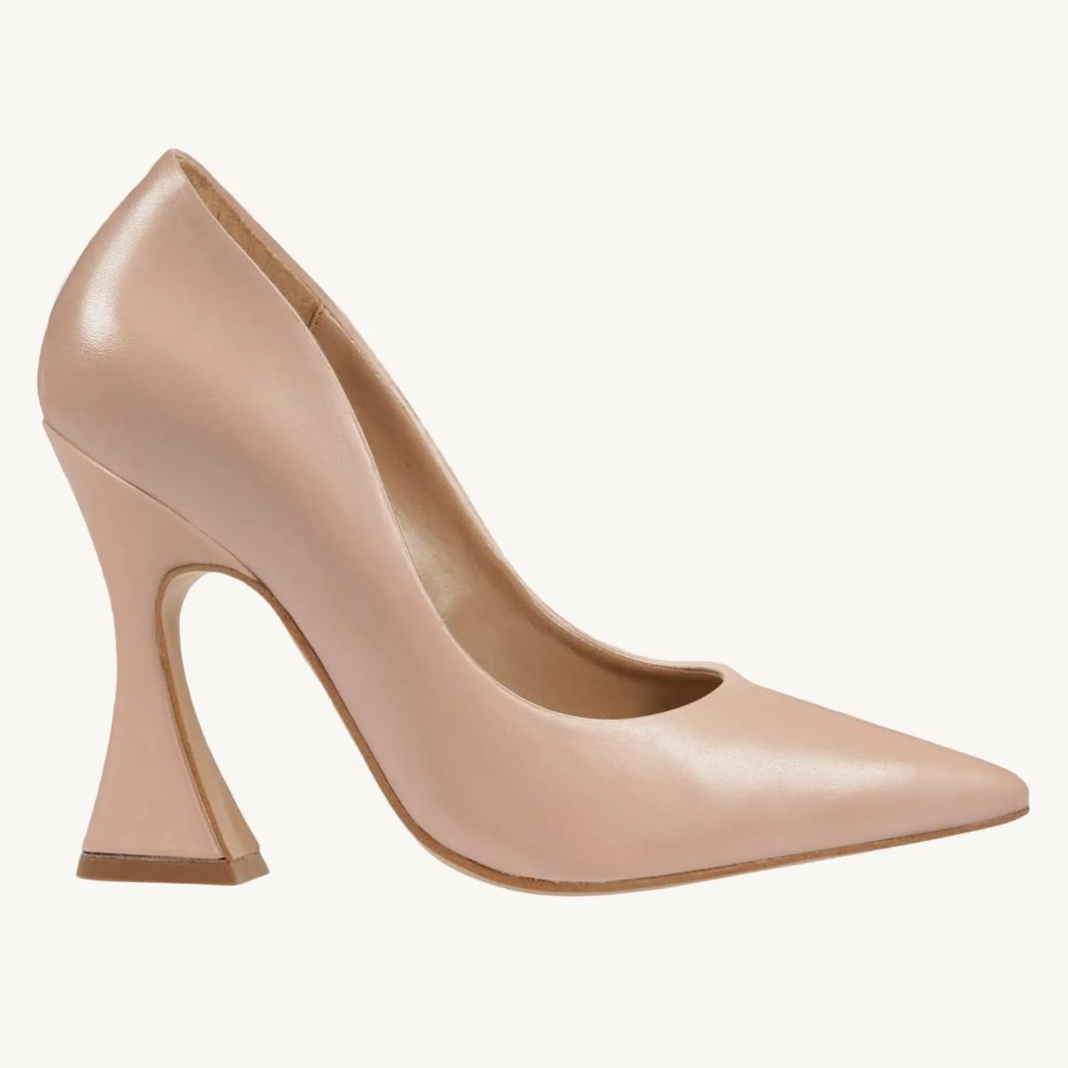 Women's Pointed Toe High Heel Pumps Closed Toe Flared Heel Slip-On Party Wedding Office Dress Shoes