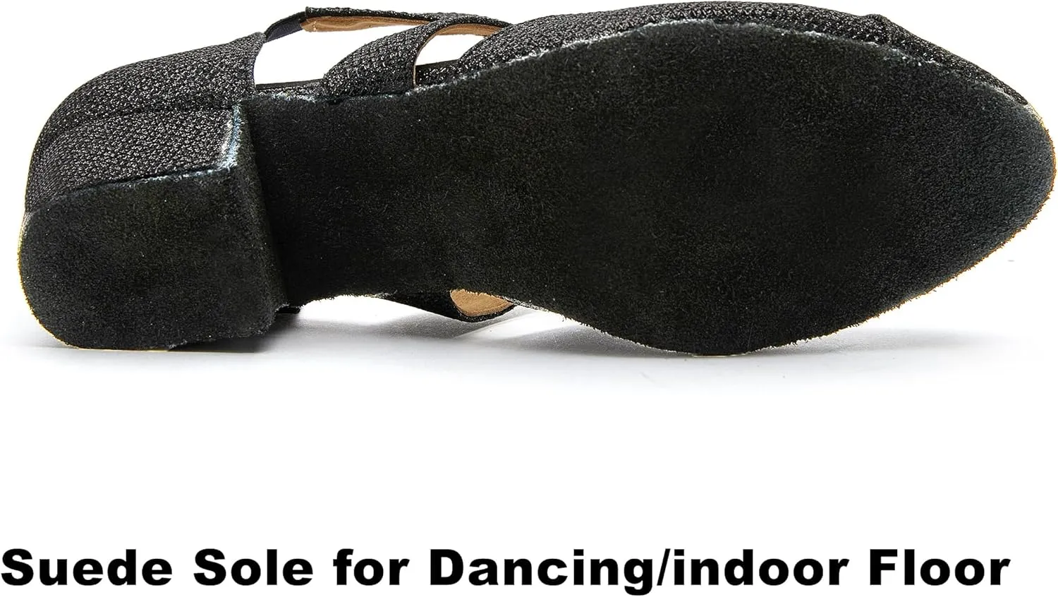 YYTing Women Swing Latin Ballroom Dance Shoes (Closed Toe, Suede Sole, Elastic Closure) 1.5 inch Heel YT26