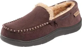 Zigzagger Men's Moccasin Slippers Memory Foam House Shoes, Indoor and Outdoor Warm Loafer Slippers